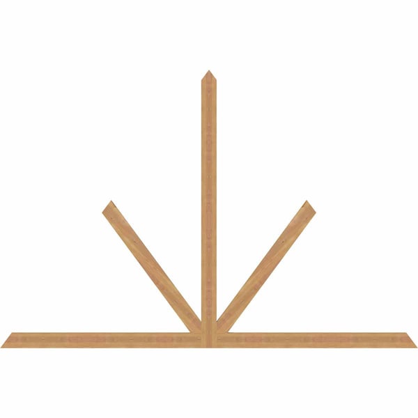 Ekena Millwork Saratoga Timber Gable Bracket, Western Red Cedar, 96"W x 64"H x 1 1/2"D x 3 1/2"F, 16/12 Pitch GBW096X64X0204SAR00SWR - main